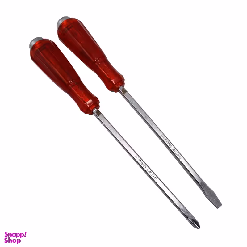 پیچ گوشتی ضربه خور دو سو و چهار سو مدل گوریلا کد YP-PH3-8-200MM مجموعه 2 عددی