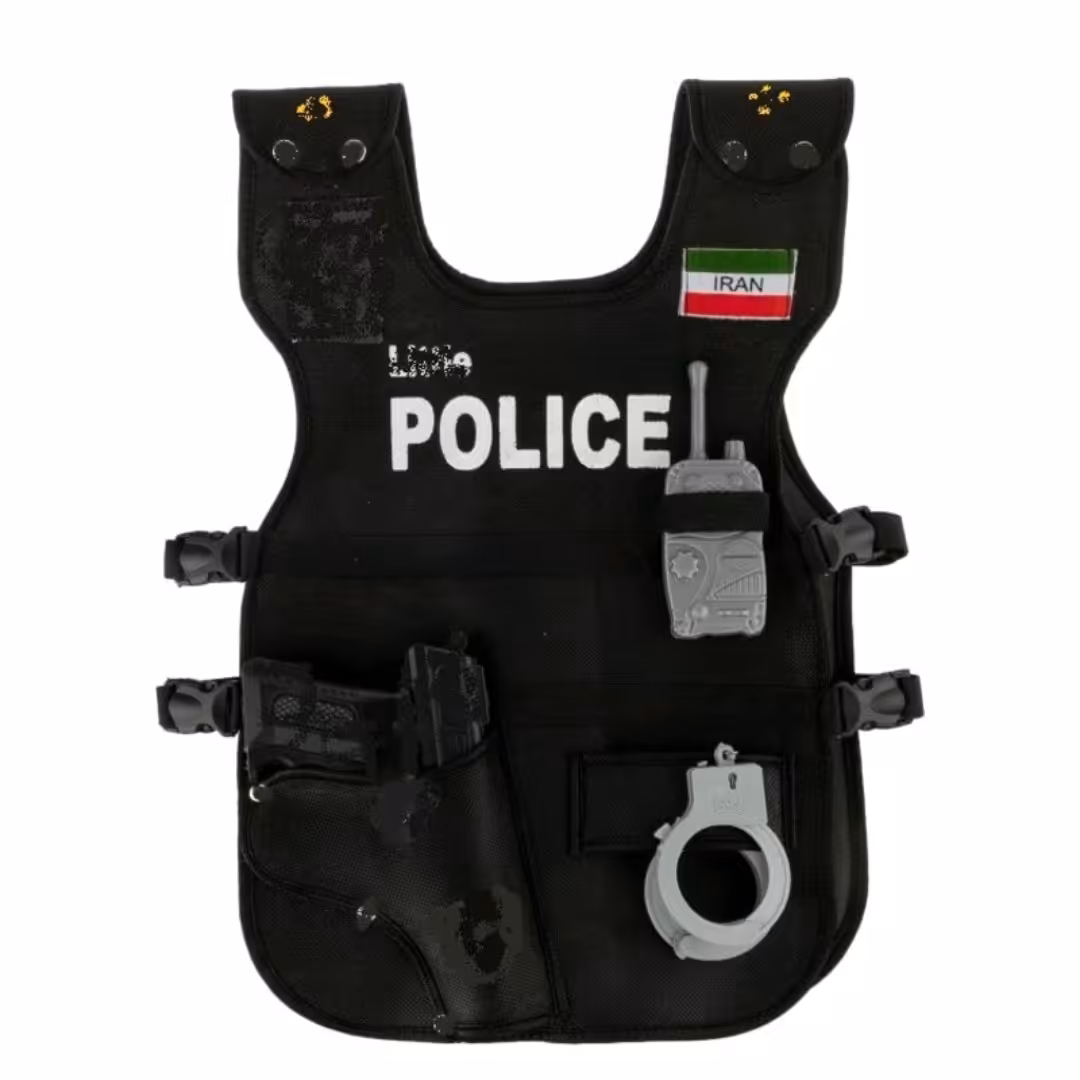 جلیقه پلیسی یا لباس پلیس همراه با وسایل