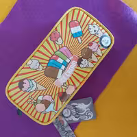 جامدادی فانتزی سه زیپ بچه گانه طرح بستنی مارک یونی فای unify رنگ زرد