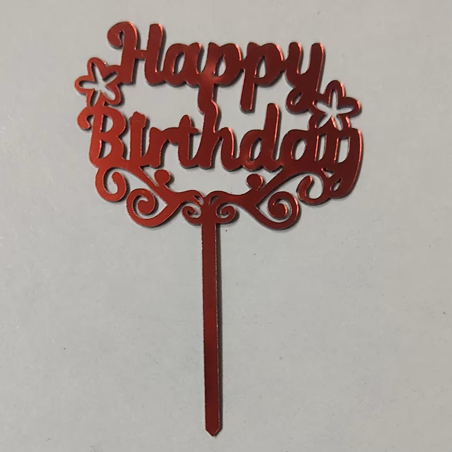 تاپر هپی برسدی مینی پایه دار ستاره  ارتفاع حدودا 7 تا8 سانت