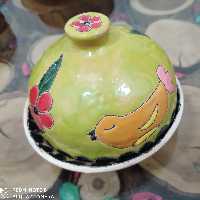  کره خوری میناکاری سفالی