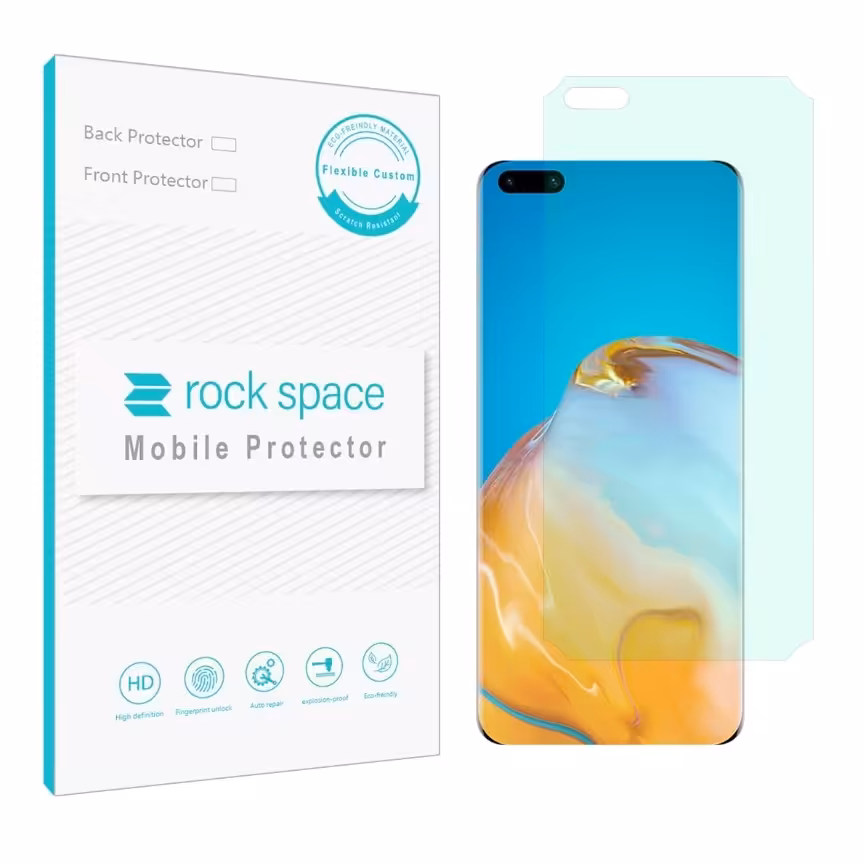  گلس هواوی P40 PRO مدل نانو هیدروژل گرین لایت برند راک اسپیس