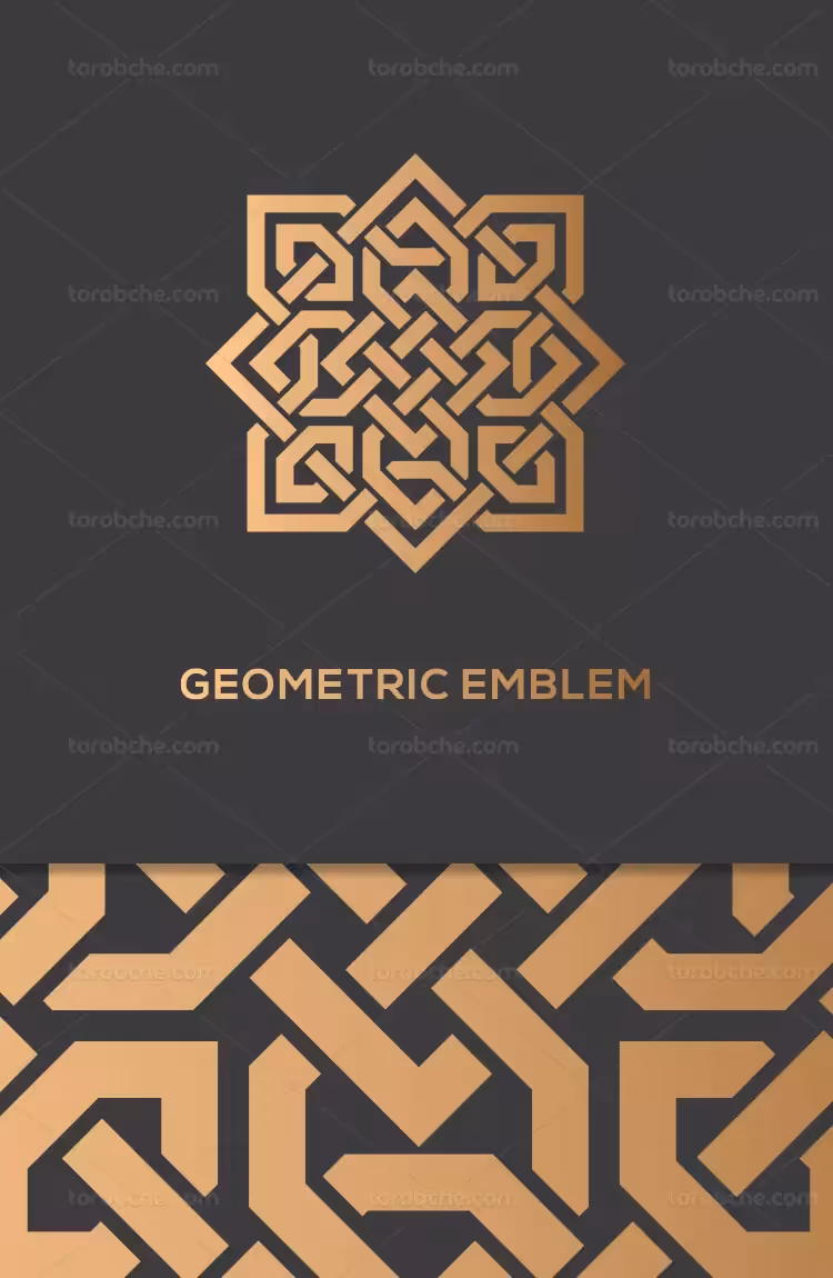 وکتور لوگو تذهیب طلایی | گرافیک با طعم تربچه