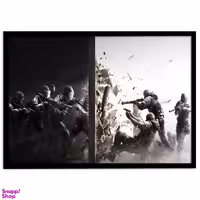 تابلو نوری بکلیت طرح بازی گیم نت Rainbow Six مدل چراغدار B-s1432