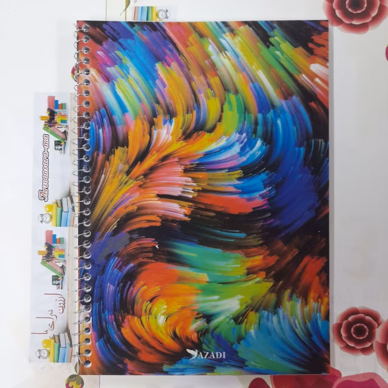 دفتر دو خط سیمی - دفتر زبان فنری - طرح 11