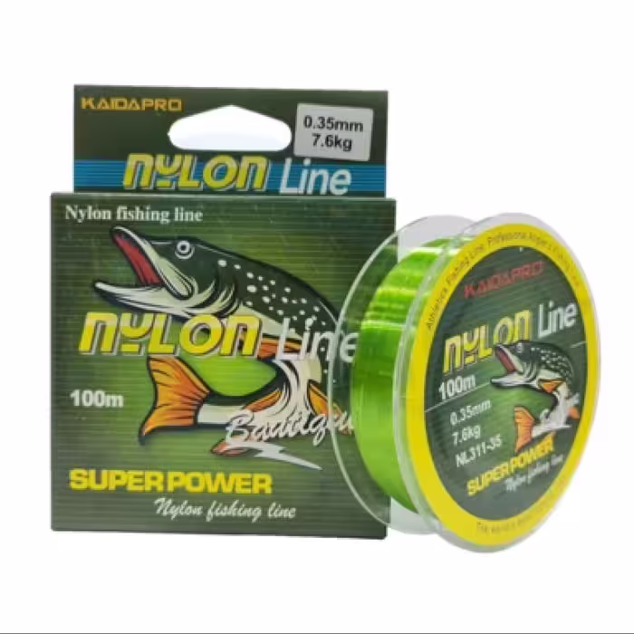 نخ 100 متری nylon line ماهیگیری مناسب برای لنسر چوب چرخ ماهیگیری قلاب