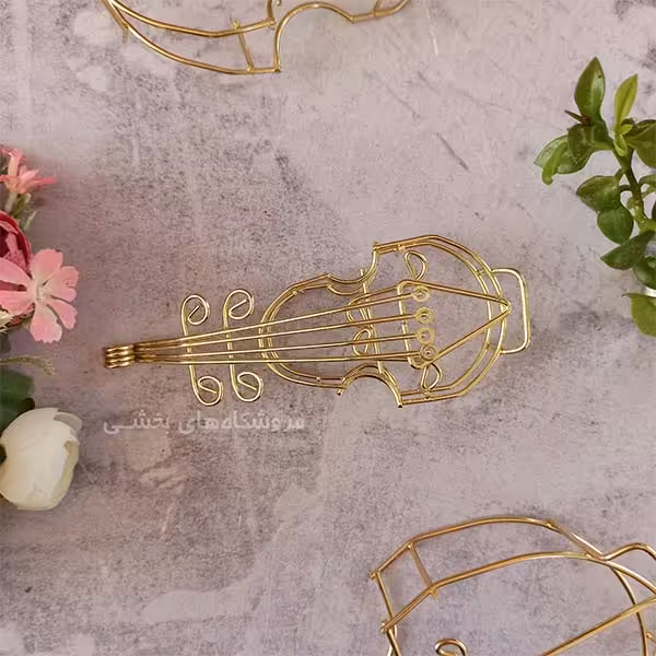 ویولن دکوری مدل فلزی سایز کوچک