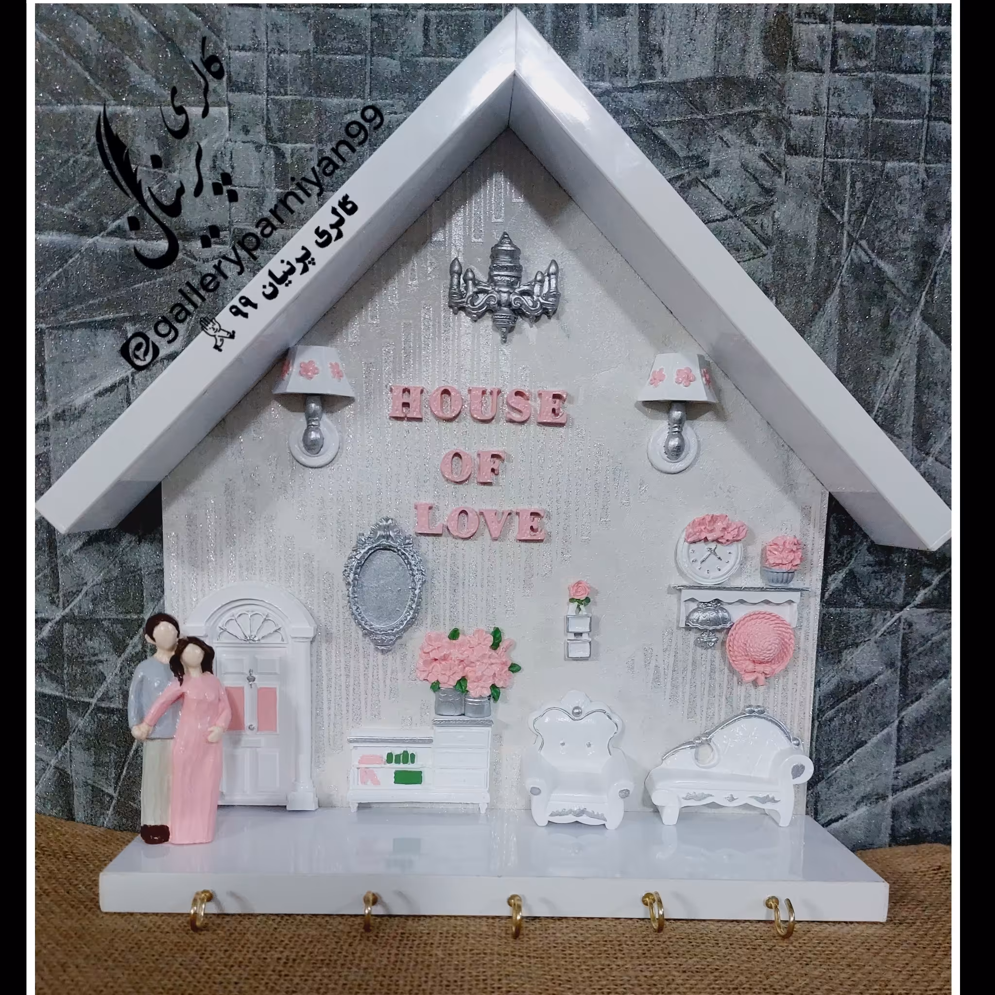 جاکلیدی دکوری کلبه.هم جاکلیدی هم یه تابلو خاص