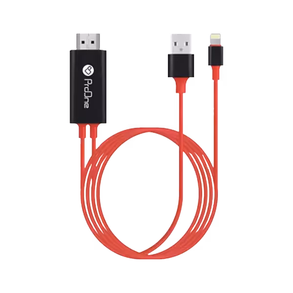 کابل تبدیل لایتنینگ به HDMI پرووان مدل PCH75 طول 1.8 متر