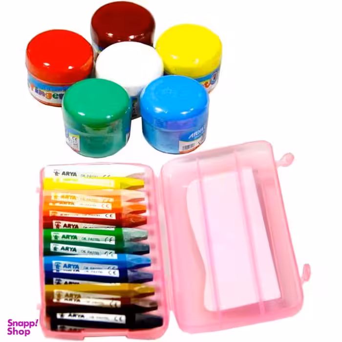 ست رنگ انگشتی و پاستل روغنی آریا کد 315