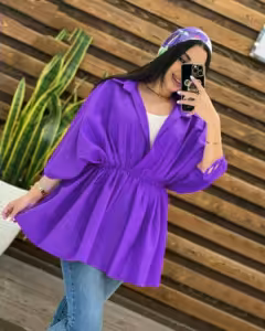 مانتو اسپرت زنانه داکرون مدل عروسکی کمرکش