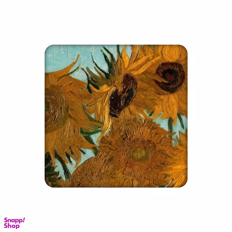 زیر لیوانی طرح نقاشی گل های آفتابرگردان ونگوگ کد 4986933