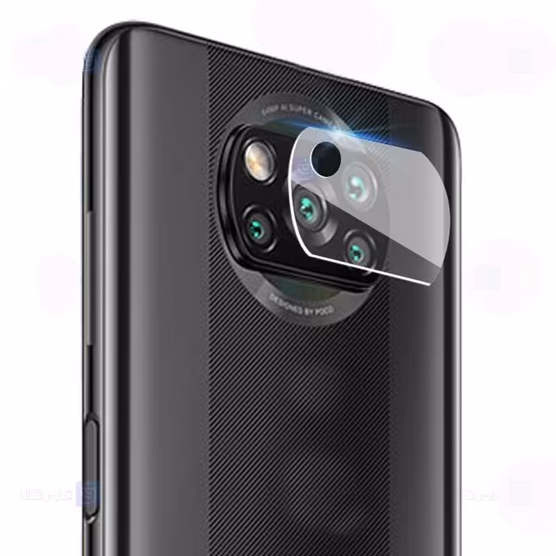 محافظ لنز دوربین شیشه ای شیائومی Poco X3 Pro
