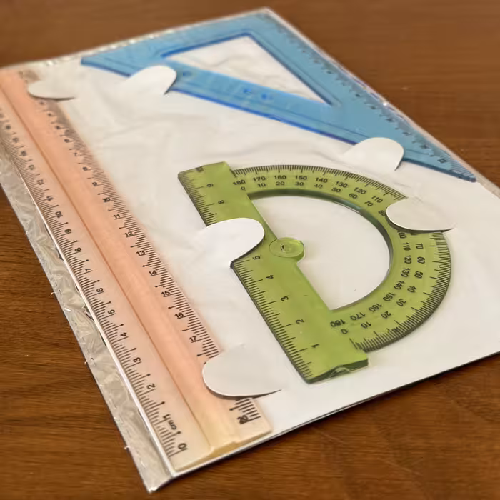 نقاله گونیا و خطکش ژله ای - 3 تکه          