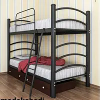 تخت خواب دو طبقه فلزی مدل شادی با کشو بدون تشک (پرداخت کرایه پس از تحویل)
