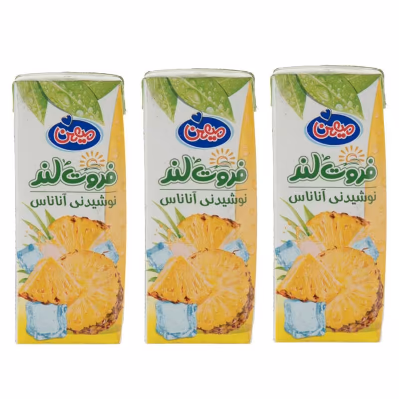 نوشیدنی آناناس میهن - 200 میلی لیتر بسته 3 عددی