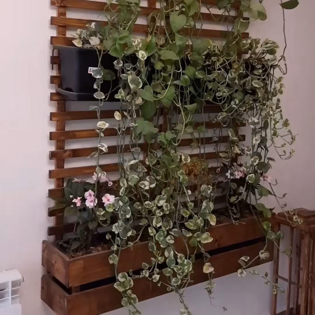 استند گل دیواری چوبی 