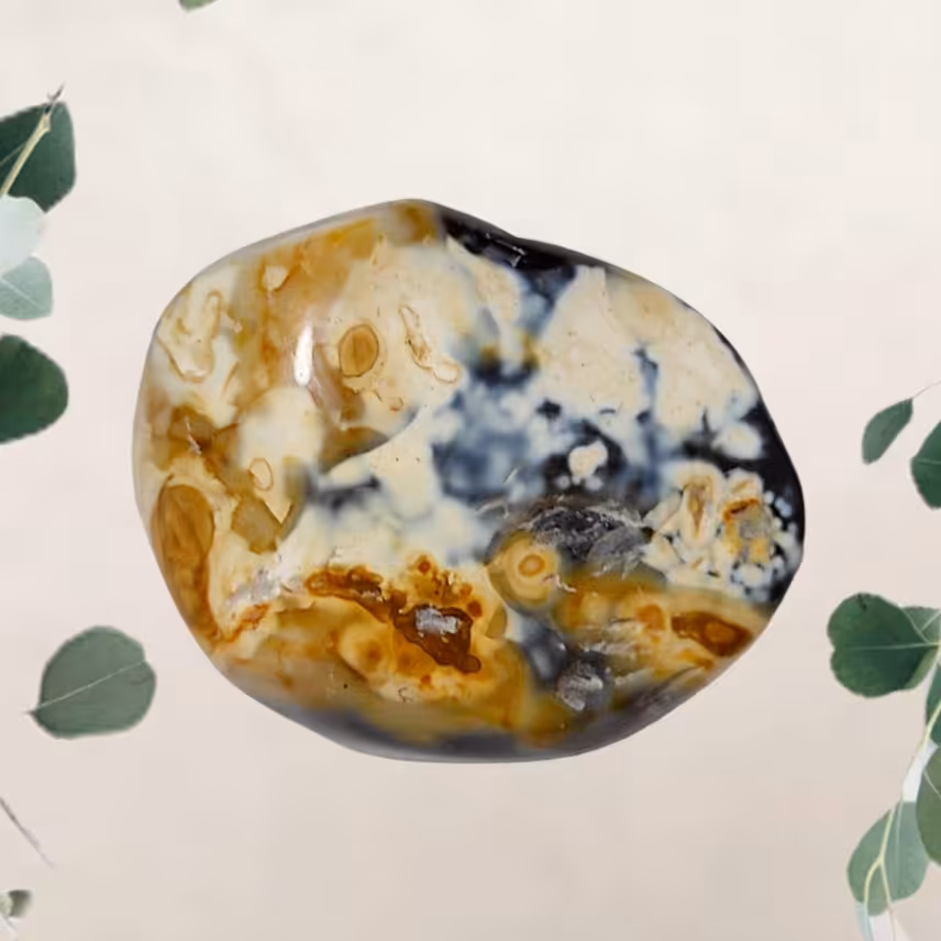 نگین عقیق سلطانی مراکشی مصور وزغالدار 