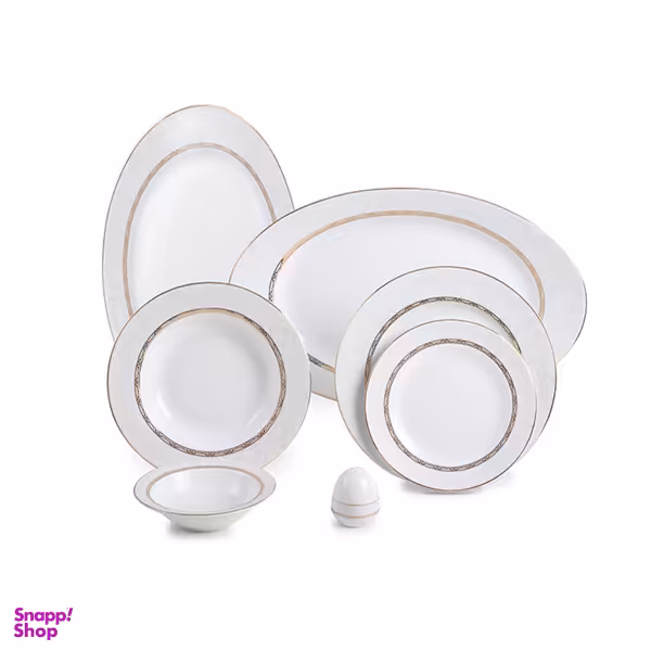 سرویس چینی زرین ۲۸ پارچه طرح هدیه طلایی