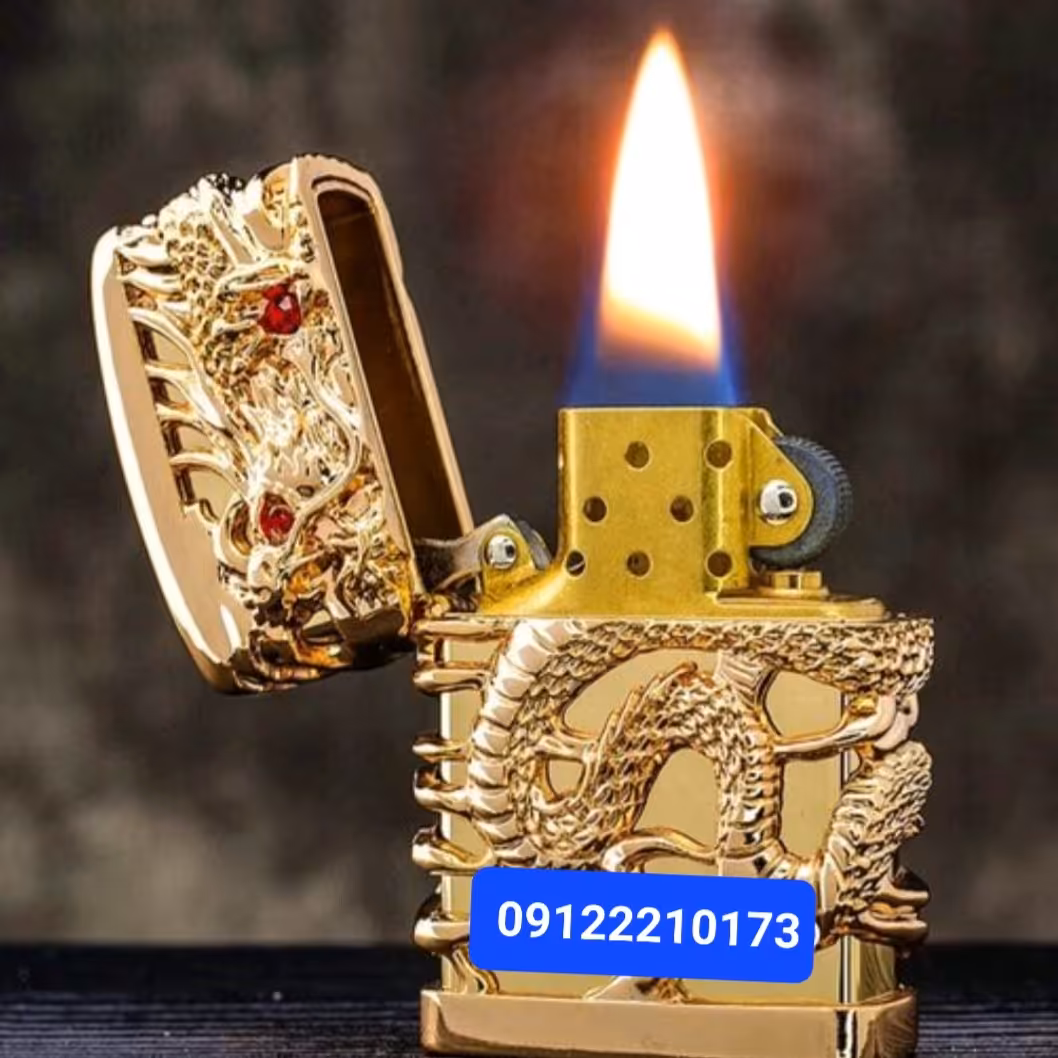 فندک روکش طلا لاکچری با جعبه اورجینال