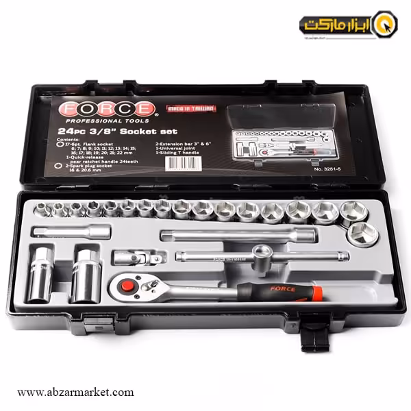 جعبه بکس فورس 24 پارچه 3/8 اینچ مدل 5-3251