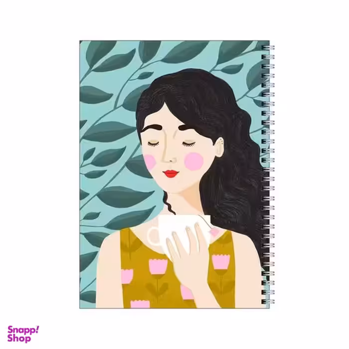 دفتر مشق 100 برگ بامبیلیپ طرح دختر و برگ و باد کد 8086808