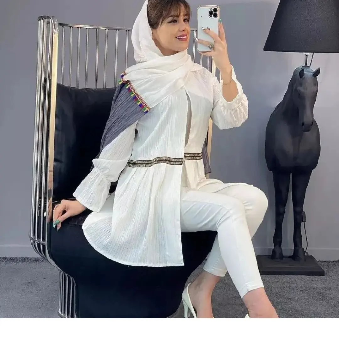 دلتا کراش عروسکی کمر نواری مانتو جلو باز مانتو عروسکی 