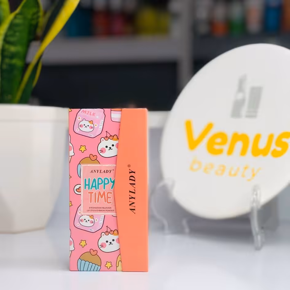 پک کوچک سایه رژ لب هایلایتر رژ گونه بع همراه پد مخصوص