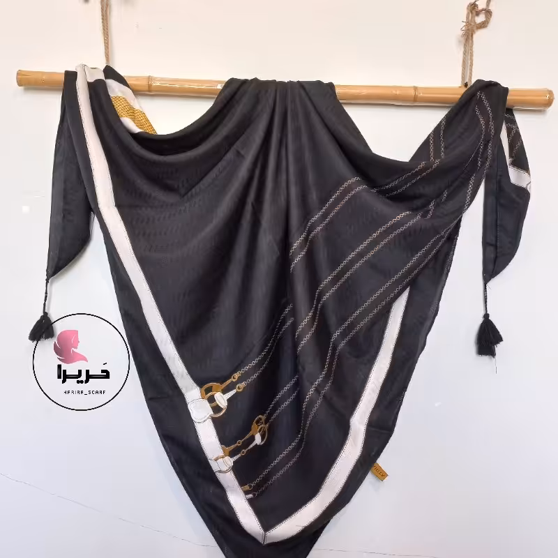 روسری نخی مشکی
