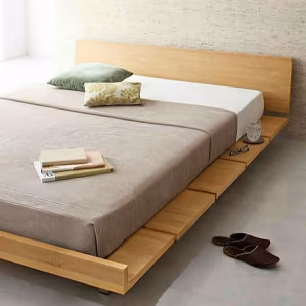 تخت خواب تمام چوب روسی با پوشرنگ آلکیدی در ابعاد و رنگ دلخواه