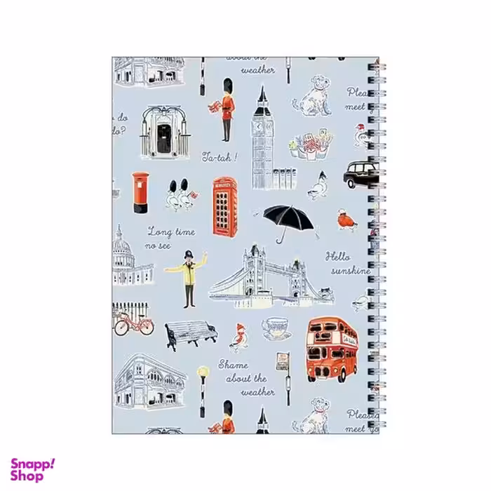 دفتر مشق 100 برگ بامبیلیپ طرح پترن عشق لندن کد 5569041