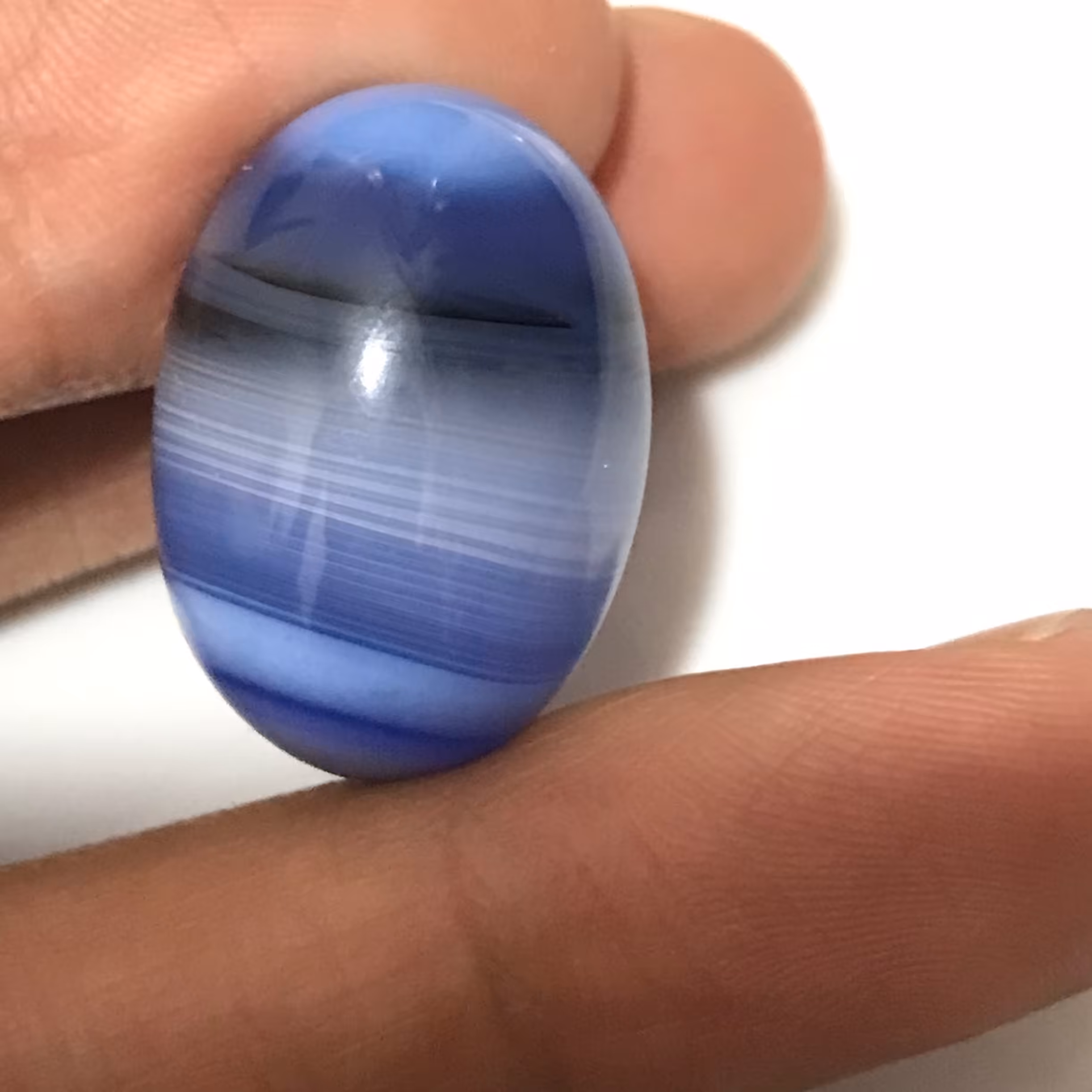 عقیق سلیمانی درشت خوش رنگ آبی