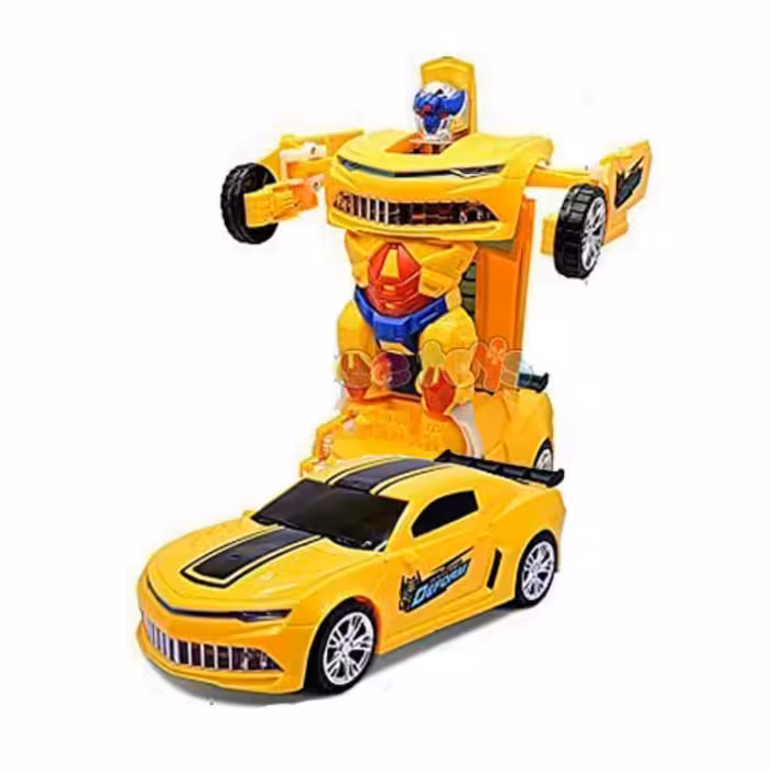 اسباب بازی ماشین تبدیل شونده کامارو ربات زرد