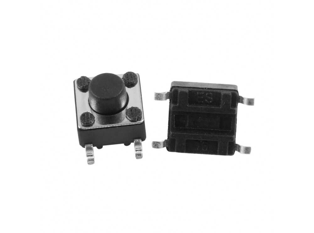بسته 10 عددی تک سوئیچ 6x6x5mm مشکی پکیج SMD | amazonchi