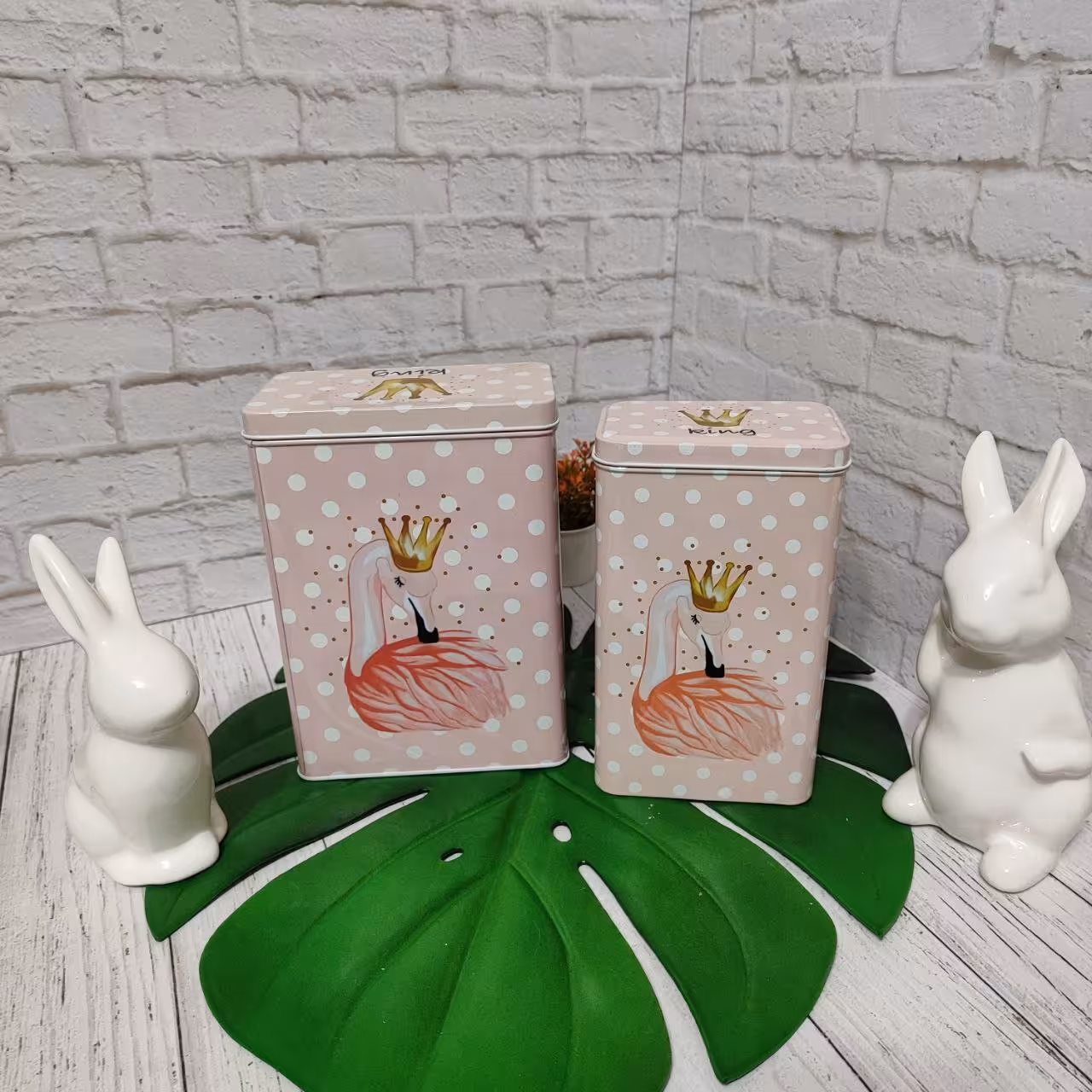 جعبه فلزی دوتایی فلامینگو