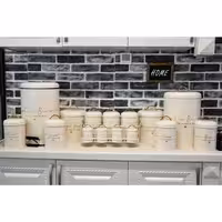 سرویس آشپزخانه  درب فلزی 16 پارچه کرم طلایی Leve )  (B.V.K..805692  