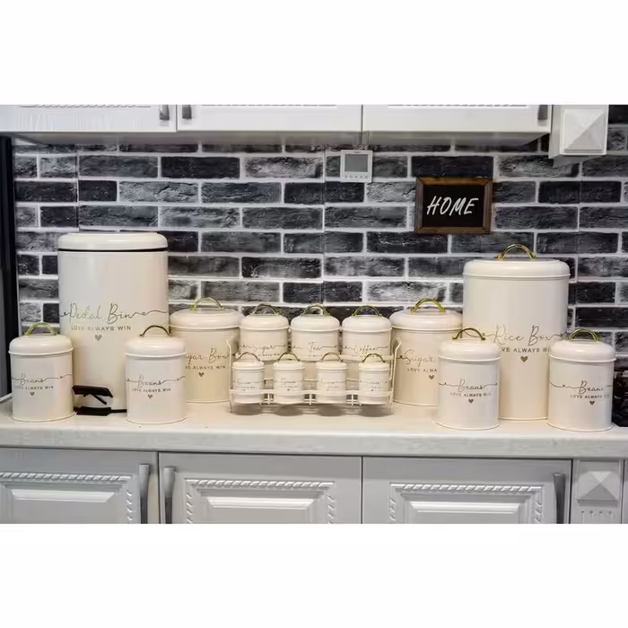 سرویس آشپزخانه  درب فلزی 16 پارچه کرم طلایی Leve )  (B.V.K..805692  