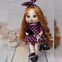 هانا عروسک 30 سانتی پارچه ای کاملا دستساز و قابل شستشو