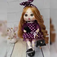 هانا عروسک 30 سانتی پارچه ای کاملا دستساز و قابل شستشو