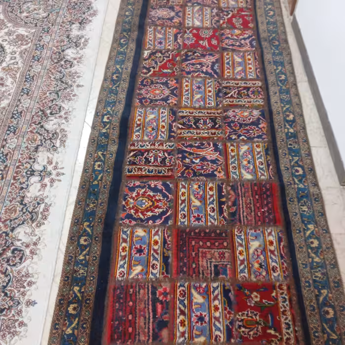 فرش دستبافت چهل تیکه لاکی