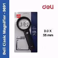 ذره بین محدب دسته دار دو لنز 3X و 6X دلی 55 میل