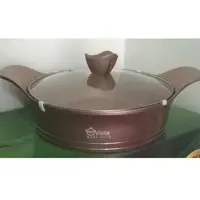 تابه 28 دو دسته در پیرکس چدن گرانیت ویستا - رنگ پوست پیازی 