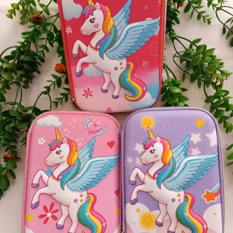 جامدادی کتابی سه بعدی بزرگ طرح اسب تکشاخ بالدار