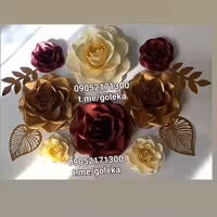 ایده هایی برای تزیین دیوار با گل های کاغذی