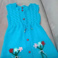 سارافون  دخترانه دست بافت 4-6 سال