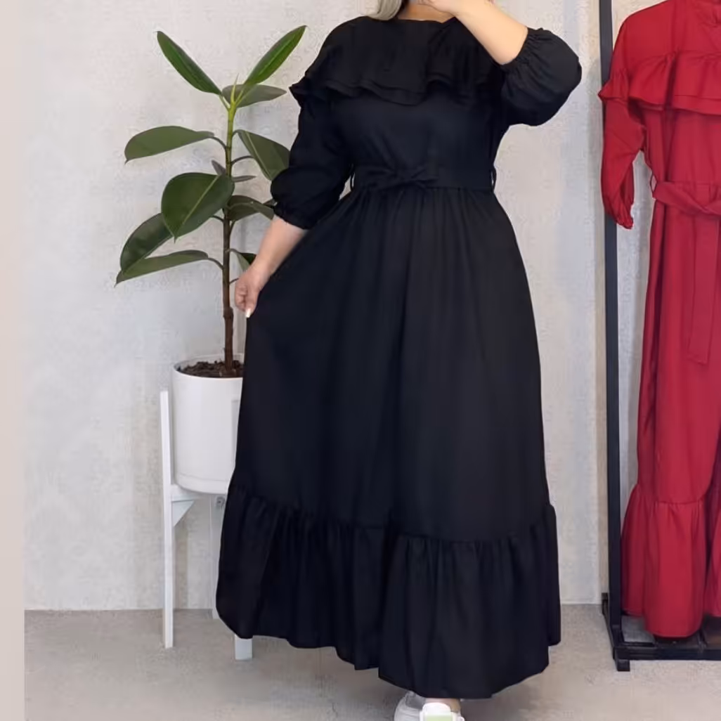 ماکسی یقه چین جنس داکرون