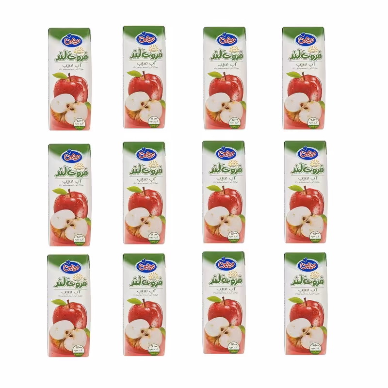 آبمیوه سیب میهن - 200 میلی لیتر بسته 12 عددی