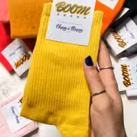 جوراب زرد ساقدار ساده پنبه فری سایز