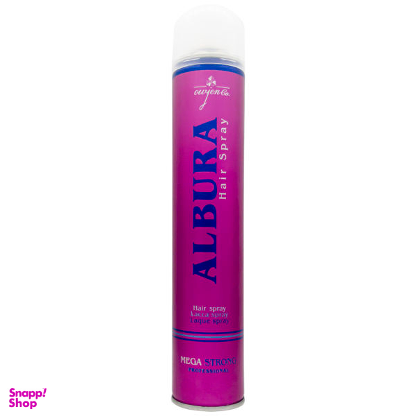 اسپری حالت دهنده مو آلبورا (Albura) مدل Mega Strong حجم 500 میلی‌ لیتر