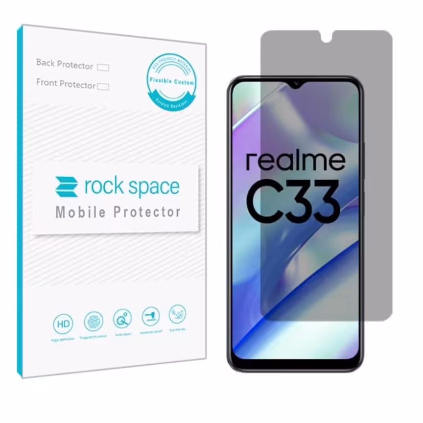 گلس پرایوسی (حریم شخصی)نانو و ضد ضربه گوشی ریلمی C33 برند راک اسپیس

